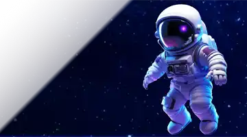 An astronaut in space, symbolizing the Telegram subscription bonus at Vovan Casino.