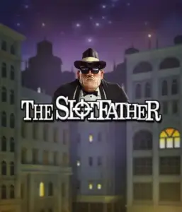 Immerse yourself in the nefarious realm of The Slotfather slot by Betsoft, showcasing a dominant mafia boss posed against a nocturnal cityscape. This graphic conveys the gritty atmosphere of the organized crime, with the boss dressed in a traditional black suit and fedora. Perfect for fans of crime-themed slots, providing a thrilling adventure. 