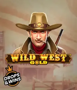  See the bold sheriff of "Wild West Gold," a popular slot game by Pragmatic Play. The image shows a determined sheriff with a sheriff’s badge, framed by a dusty Old West town backdrop. The game's title is boldly featured in a classic font, accentuating the Wild West adventure theme. 