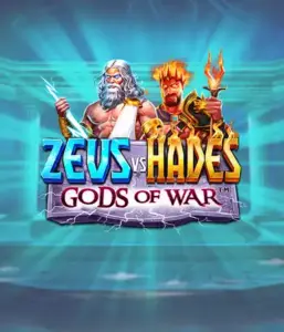 Experience the mythological showdown of the Zeus vs Hades: Gods of War game by Pragmatic Play, featuring Zeus with his thunderbolt and the fiery Hades with his scepter. This graphic depicts the dramatic clash between ancient deities, with a stormy background. Ideal for lovers of epic tales, delivering a thrilling escape. 