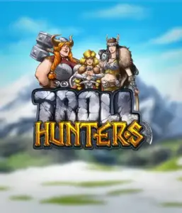 Immerse yourself in "Troll Hunters," where fierce Viking warriors prepare to confront their foes. The logo displays a pair of Vikings, male and female, dressed for battle, with a cold mountainous backdrop. They exude power and determination, reflecting the spirit of the game's adventurous theme.