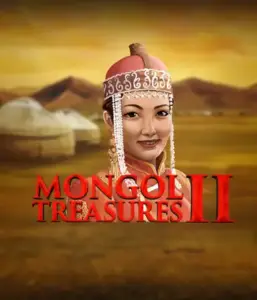 Step into the rich heritage of Mongolia with Mongol Treasures 2 slot by Endorphina, showcasing a beautiful Mongolian woman dressed in traditional attire against a sunset-lit Mongolian steppe backdrop. This image portrays the essence of Mongolian culture, providing a memorable gaming experience. 